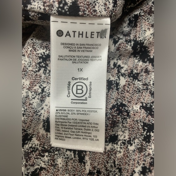 NWT Athleta Salutation Textured Jogger Plus Size 1X Meadow Chocolate - Picture 9 of 11